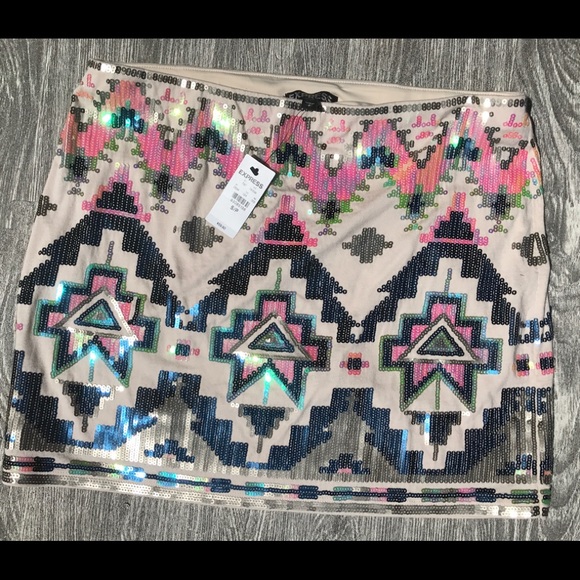 Express Dresses & Skirts - Aztec Express sequined Skirt